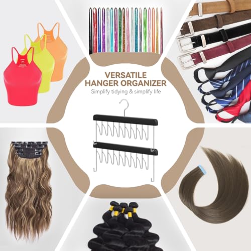 2-Pack Hair Extension Holder & Hanger - Stackable Wig Organizer