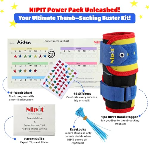 Nipit Kids Thumb Sucking Stopper for Ages 2-7 - Pediatric Dentist Recommended, Soft & Washable