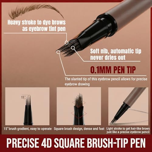 Essorall Brown 2-in-1 Microblading Eyebrow Pencil for Natural Fuller Brows