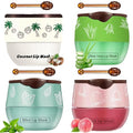 Bee Lip Balm Honey Pot 4-Pack – Moisturizing Overnight Lip Mask