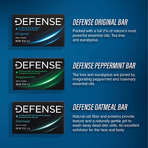Defense Soap 12pk All Natural Tea Tree Bar Soap for Men | Made by Wrestlers with Tea Tree Oil & Eucalyptus Oil to Promote Healthy Skin