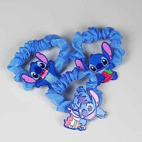 Cartoon Stich Hair Ties for Girls, Kids, Toddlers and Women, Elastic Hairbands with Character Design, 5 Pack
