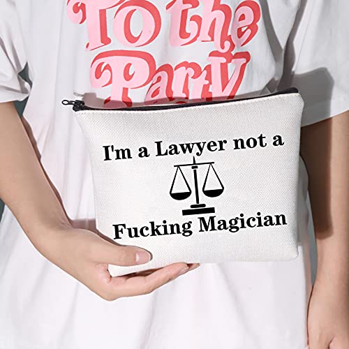 POFULL Lawyer Gifts For Women Attorney or Law Cosmetic Bag Law Cosmetic Bag Future Lawyer Gift Law Judge Gift (I'm a lawyer bag)