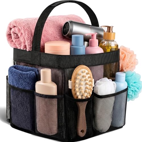 Masirs Mesh Shower Caddy - 9 Pocket Portable Organizer Tote