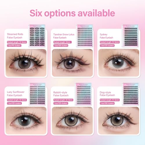 Self-Adhesive Eyelash Clusters 120PCS - Pre-Glued No Glue Needed