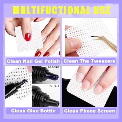 NXJ INFILILA Lint-Free Nail Wipes - 540 Non-Woven Polish Remover Pads