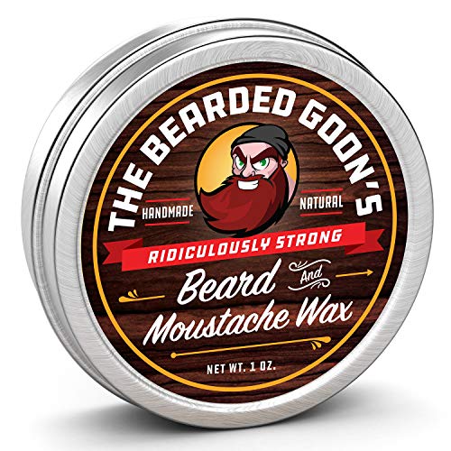 Ridiculously Strong Mustache and Beard Wax (2 Tins) - 100% Natural, All-Day Styling Control with Ultra-Strong Hold, 1 oz. each¡¦