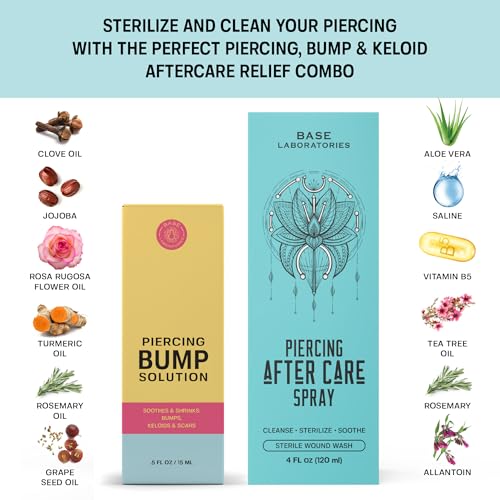 Piercing Aftercare Kit: Sea Salt Spray & Keloid Oil