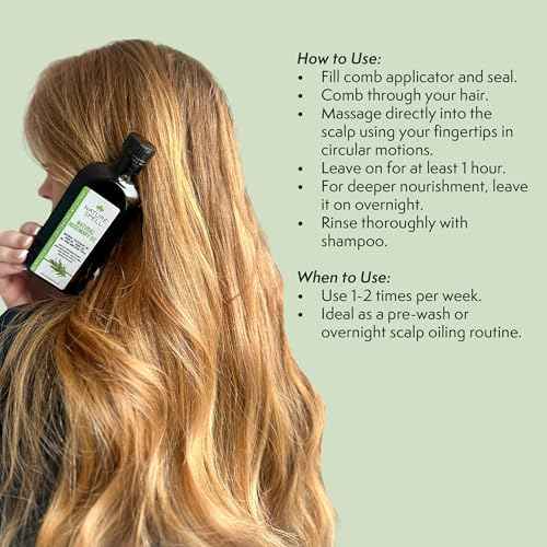 Nature Spell Rosemary Oil For Hair Growth With Root Comb Applicator, Pre-Diluted Hair & Scalp Oil Nourishes Dry, Damaged Hair, For Women & Men, 5.07 Fl Oz