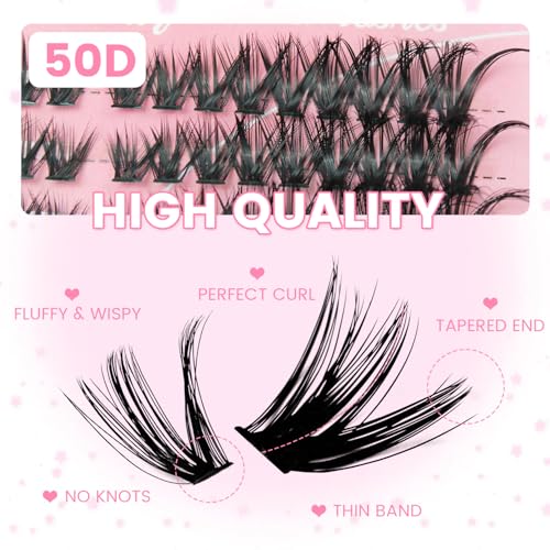 Lash Clusters Kit 216 Pcs 8-16mm Black Volume Eyelash Extensions