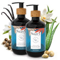 Saavy Naturals Tahitian Vanilla Plant-Based Hand Wash – Moisturizing Liquid Soap with Aloe & Shea – 12 fl oz, 2 Pack