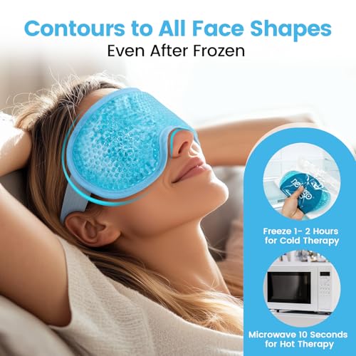 NEWGO Cooling Eye Mask | Reusable Gel Ice Pack for Puffy Eyes