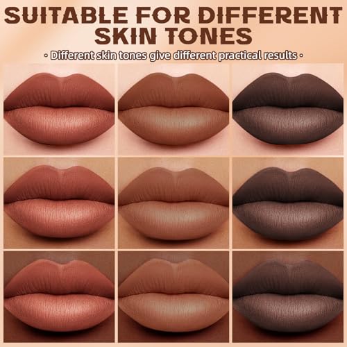 HOSAILY 3-Color Lip Liner Set - Matte Red, Brown, Nude