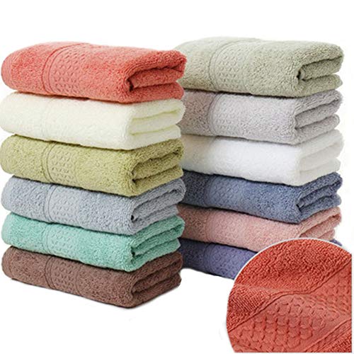 12-Pack Face Towels,Multi-Color Soft Washcloth 35 * 35cm (1)