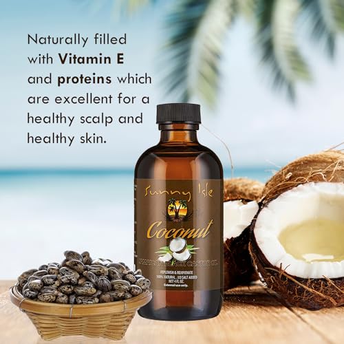 Sunny Isle Jamaican Black Castor Oil & Coconut Oil 4oz - Natural Hair & Skin Moisturizer