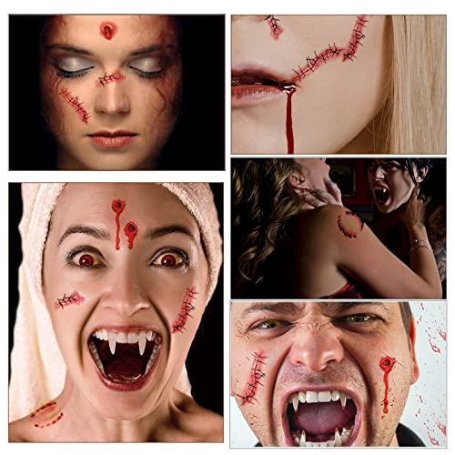 Halloween Zombie Makeup Temporary Tattoos - 10 Sheets