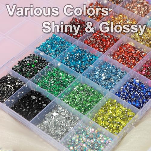 2 Boxes Bedazzling Rhinestones Kit 56 Colors 3mm with All Tools & Glue - BAOYAALIN