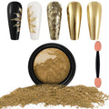 Artdone Chrome Nail Powder Light Gold Mirror Effect Gel Nail Pigment - 1 Jar