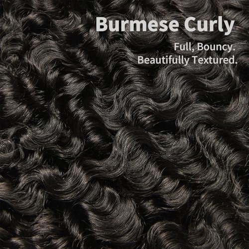 Burmese Curly Human Hair Bundles 12A Grade 3Pcs (12-16 Inch)