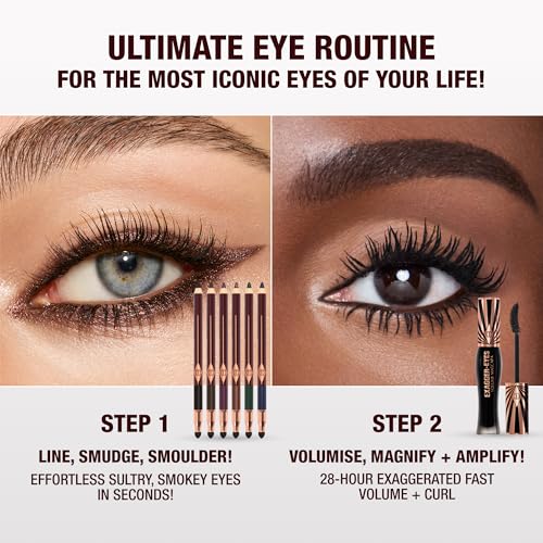 Charlotte Tilbury Rock 'N' Kohl Eyeliner Pencil - Waterproof Eyeliner with a Precision Smudger Tip - Infused with an Enhanced Kajal Formula for Sultry, Smokey Eyes