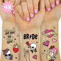xo, Fetti Bride or Die Temporary Tattoos - 48 Gold Foil Designs