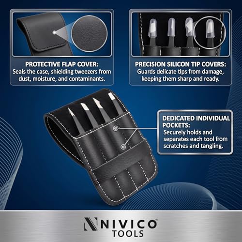 Professional Eyebrow Tweezers Set - Surgical-Grade Stainless Steel