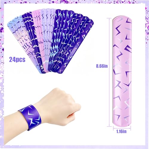 Kpop Slap Bracelets - 24 Pcs Music Themed Party Favors