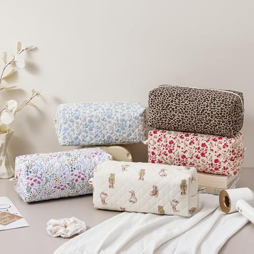 Quilted Cotton Hair Dryer Organizer Bag with Compartments