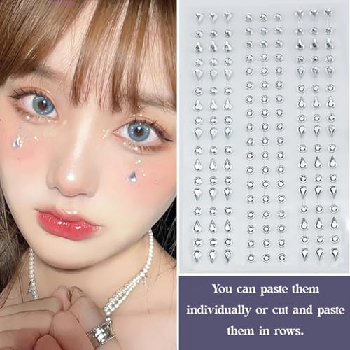 Face Gems Self-Adhesive Rhinestone Stickers - 5 Sheets