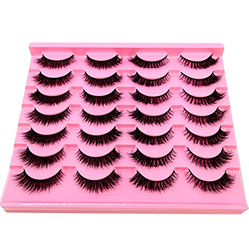 AMSDCN 14/16 Pairs Fluffy mix Lashes 10-25mm 3D Mink Lashes Long Thick Natural False Eyelashes Wholesale Lashes (SD-01)