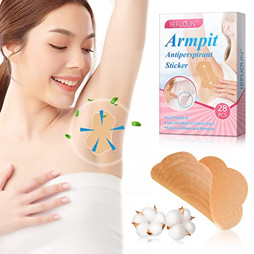 Invisible Underarm Sweat Pads – 28 Self-Adhesive Cotton Absorbent Stickers for Men & Women