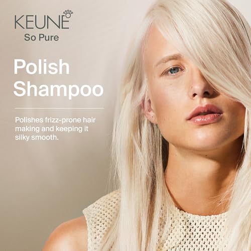 Keune So Pure Polish Shampoo Refill, Smoothing and Anti-Frizz Formula, 13.5 Fl Oz