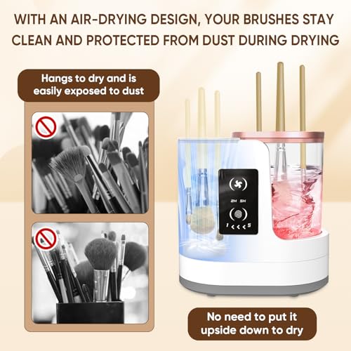 3-in-1 Electric Makeup Brush Cleaner with Dryer & Holder?Automatic USB Cleaning Machine for All Makeup Brush Sizes, Portable Quick-Dry Tool for Cosmetic Brushes
