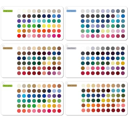 Zynoro Seasonal Color Reference Cards Set - 54 Colors for Fashion & Wardrobe Matching