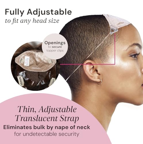 Milano Collection Glueless Top Grip Headband for Hair Topper & Wiglets, Beige