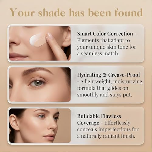 Color Changing Foundation for Mature Skin - Hydrating Liquid Formula