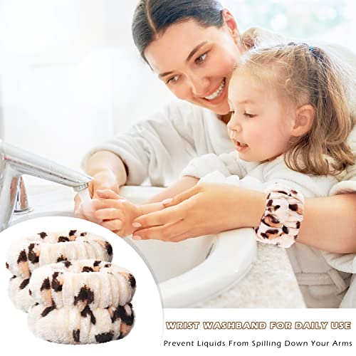 JANFUN Wrist Bands for Washing Face, Spa Wristbands 8PCS, Microfiber Wrist Towels, Face Wash Wristbands, Absorbent Sweatbands to Prevent Water Spillage Down Arms