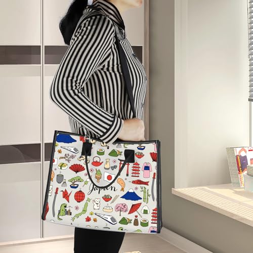 LEVLO Japan Travel Pouch Bag Japan Souvenir Gift Japan Theme Zipper Pouch Bag Japanese Trip Gift (Japan LT)