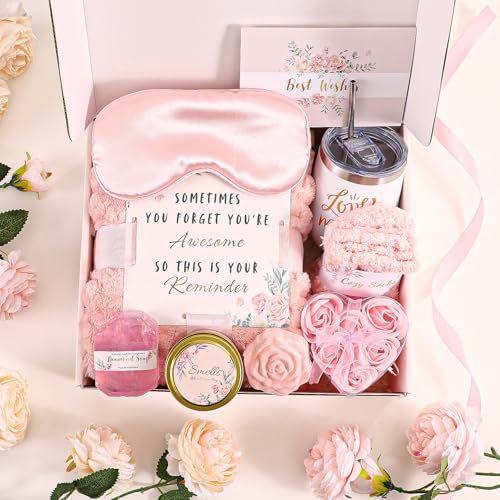 Mothers Day Gifts for Mom, Self Care Get Well Soon Gifts for Women, Relaxing Spa Gifts Basket Care Package Unique Birthday Valentines Galentines Gift for Women Sister Girlfriends