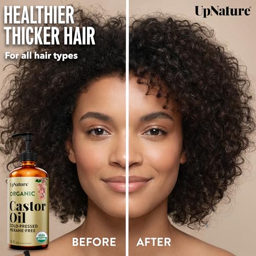 Organic Castor Oil - 16oz Cold Pressed, Pure & Hexane Free for Hair & Skin