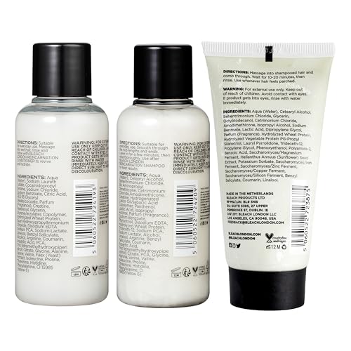 Bleach London Reincarnation Travel Set - Bond Restoring Shampoo, Conditioner & Mask