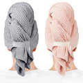 ROLSHOL Microfiber Hair Towel Wrap, 27 x 39 in, 2-Pack