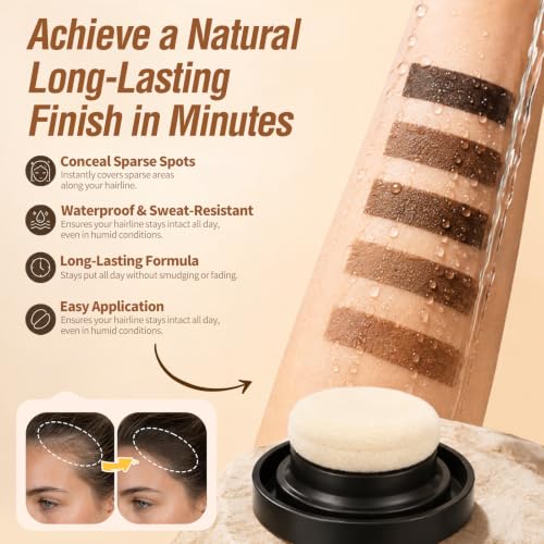 SEVICH Hairline Powder Brown 0.14oz Root Touch Up Waterproof & Sweatproof