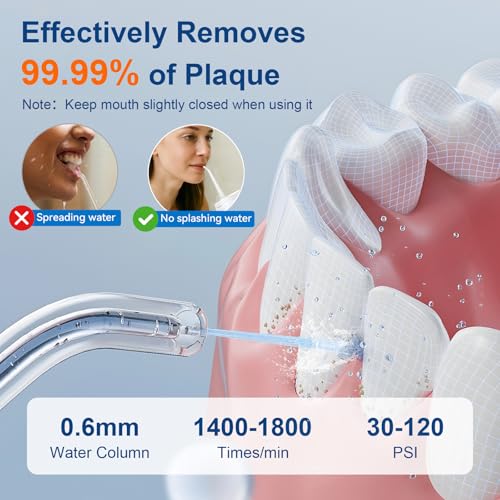 Portable Water Flosser with 4 Modes, Travel Case & IPX7 Waterproof