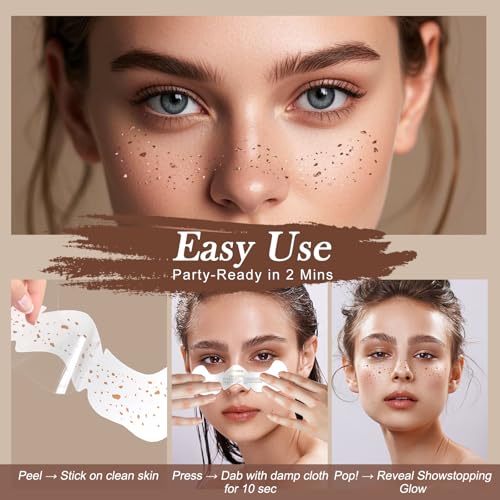 Glitter Freckles Face Tattoos - 30 Piece Silver Sparkle Patches