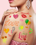75 Love Temporary Tattoos - Waterproof Heart Rose Designs for Bachelorette Party