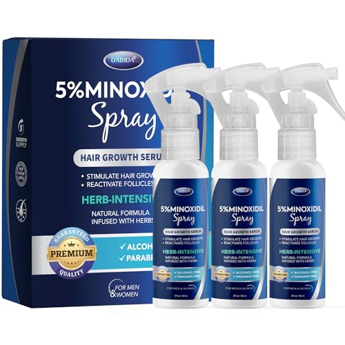 Extra Strength Minoxidil 5% Hair Growth Spray for Men & Women - 3 Pack