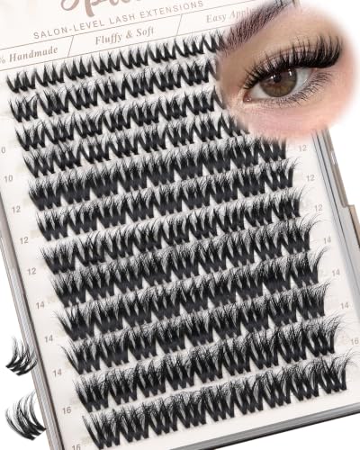 D-Curl Volume Lash Clusters 8-16mm Fluffy Eyelash Extensions