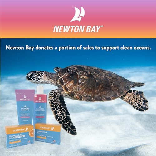 Newton Bay Swimmers Soap | All Natural Body and Face Wash Soap Bar | Gently Washes Away Chlorine After Swimming | Revitalizes Sensitive Skin | 5-Pack of 4 Ounce Soap Bars