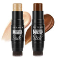 Contour Highlighter Makeup Stick, DE¡¯LANCI 2 PCS Cream Contour Highlighter Sticks with Brush, New Updated Moisturize Highlighter and Bronzer Stick, Face Contour Concealer Makeup For Girls Beginners#1